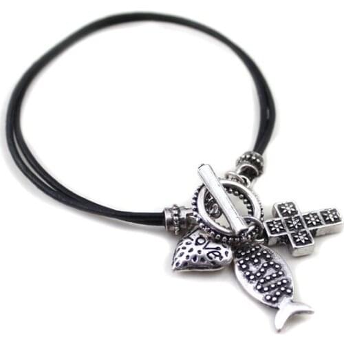 2015 New Fashion Jewelry Zinc Alloy Elegant Animal Fish Cross Charming Bracelets For Women Free Shipping