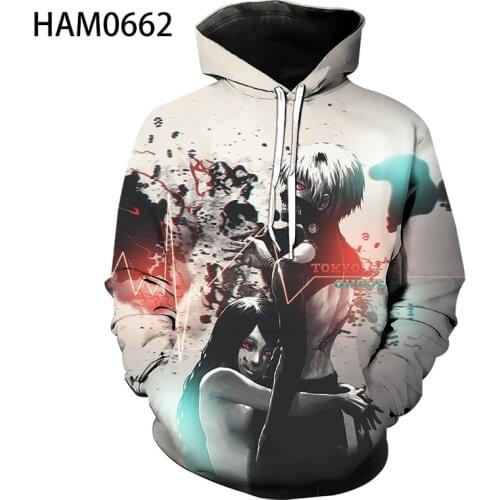 2021 Hoodie Tokyo Ghoul Mens Womens 3D Printing Comfortable Fashion Street Sweatshirt Long Sleeve