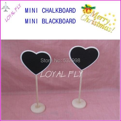 80pcs hearts Small Wooden Hearts Blackboard,Wedding Table Numbers,Mini Wooden Chalkboards on Stand,free shipping.2lot save 20