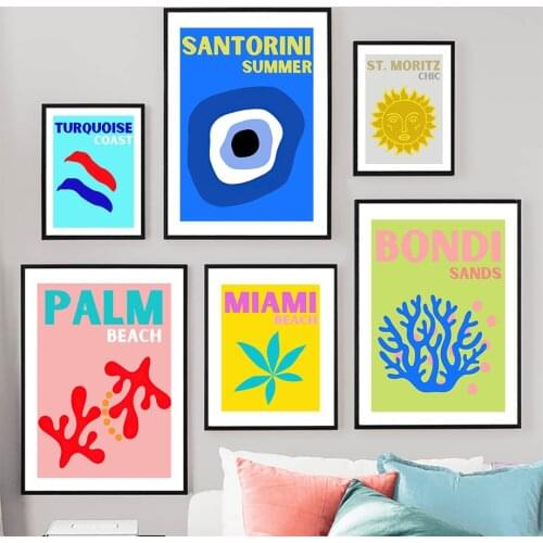 Assouline Travel Print Set Coral Wall Art Canvas Painting Nordic Posters And Prints Abstract Wall Pictures For Living Room Decor