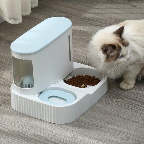 Pet Cat bowl Automatic Feeder 2-in-1 with Dry Food Storage Dog bowl Food Feeder For Small Dogs Cat Drinking Pet Accessories