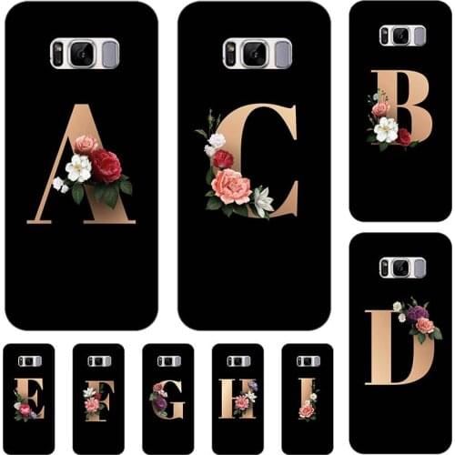 For Samsung Galaxy S8 S 8 G9500 S8 Plus S8+ SMG955 Case Cute Lovely Cartoon Pattern Flowers Black Letters Cover