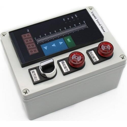 1set Intelligent 0-40m liquid level measure alarm Waterproof Box Liquid Oil Water Level Sensor Transmitter Detect Controller