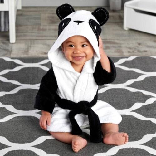 Hooded Animal Kids Baby Bathrobe Bath Towels Boy Girl Toddler Shower Spa Bathing Baby Bathrobes