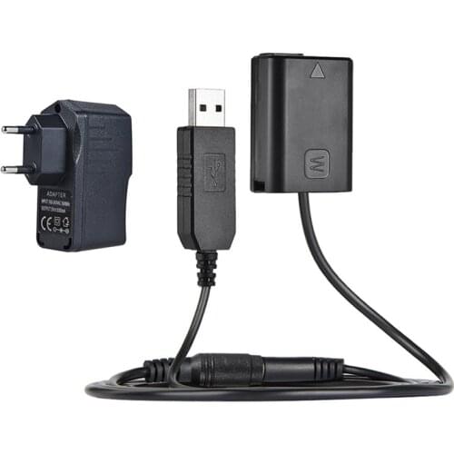 Np-Fw50 Dummy Battery + 5V 3A Usb Power Adapter Cable with Power Plug Replacement for Ac-Pw20 for Sony Nex-3/5/6/7 Series A33 A3