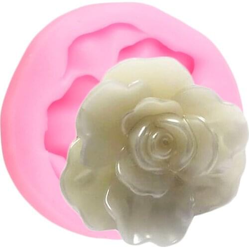 Rose Silicone Mold Cupcake Topper Fodant Molds Wedding Cake Decorating Tools Chocolate Gumpaste Mould Resin Candy Clay Moulds
