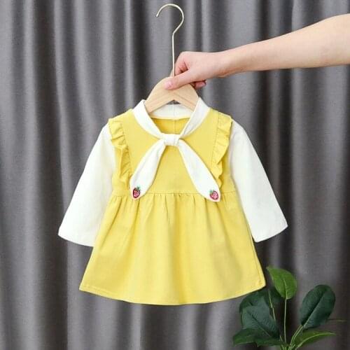 Baby Girl Cute Clothes Dress New Comfortable Breathable Solid Color Clothes Cotton Simplicity Dresses Baptism Birthday Vestidos