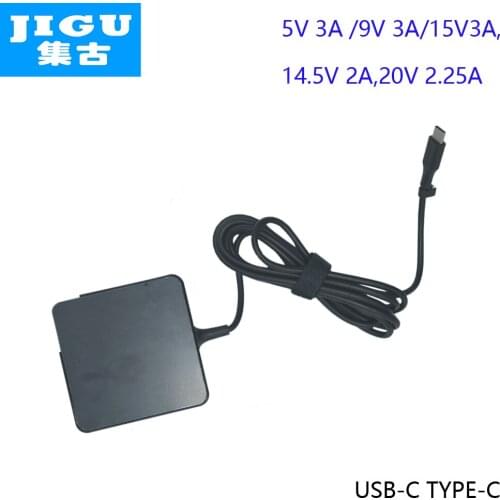 JIGU 5V 9V 12V 15V 3A 14.5V2A 20V2.25A Multiple Output Adapter For Smart Phones, Tablets, Laptops, Handheld Games Type-c Devices
