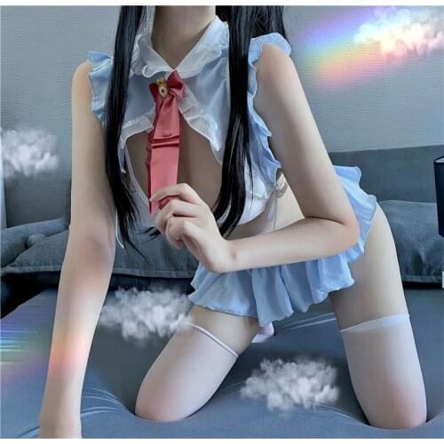 Anime Cosplay Maid Uniform Costumes Role Play Perspective Sexy Lingerie Bunny Girl Suit Temptation Costumes Love Live Sleepwear