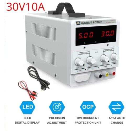 MA and A converted Adjustable DC Laboratory 30V 10A Lab Power Supply Adjustable 30V10A Voltage Regulator Stabilizer Switching