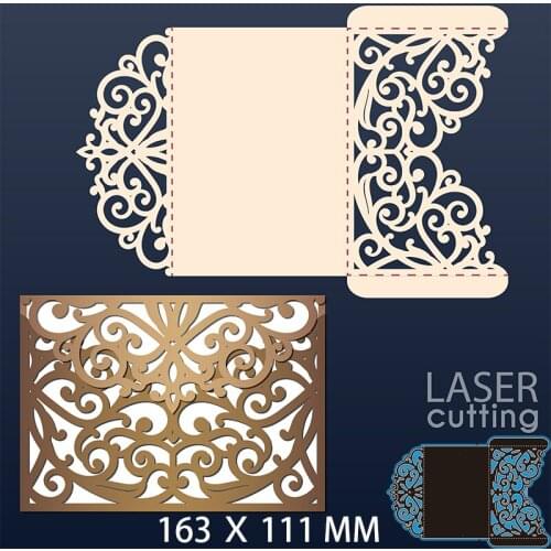 Metal Cutting Dies LACER CARD new for decoration card DIY Scrapbooking stencil Paper Craft Album template Dies 163*111mm