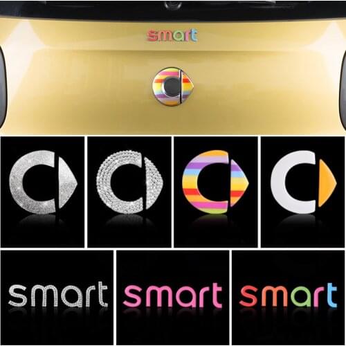 Car Front Rear Logo Sticker Decals Modified Exterior Decoration For Smart 451 Fortwo Smart 453 Fortwo Forfour Auto Accessories