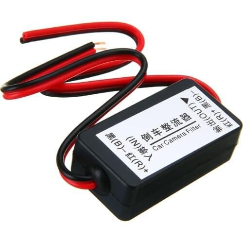New 12V DC Power Relay Capacitor Filter Connector Rectifier for Car Rear View Backup Camera Rectifier Auto Car Camera Filter