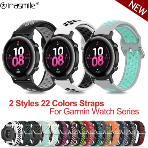 Excellent 20mm Strap for Garmin vivomove Luxe style HR vivoactive 3 music 245 645 venu 22mm band for Vivoactive 4 Accessories