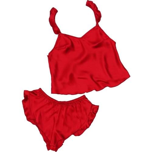 LOOK FOR YOUR WONDERFUL NIGHTS WITH ITS STUNNING ELEGANT WOMENS LINGERIE Attractive Satin Stylish Shorts Set FREE SHIPPING
