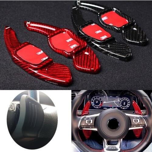 Steering Wheel Paddle Shift Extension For Seat Leon MK2 1P 2011 2012 Carbon Fiber Shifter Paddles Car Accessories