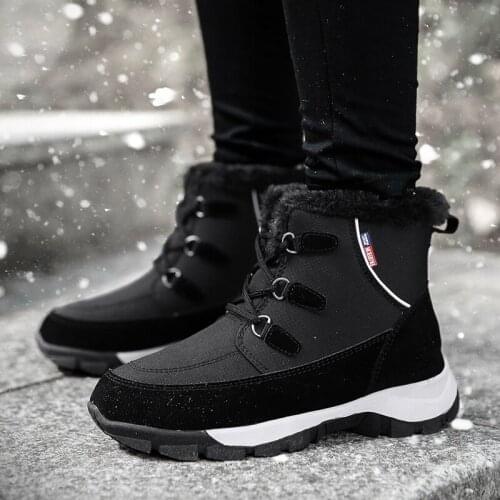 High Top Womens Hiking Shoes Cashmere Warm Winter Snow Boots Female Sports Shoes Trekking Trail Walking Outdoor Women Sneakers