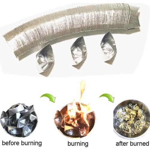 Sacrifice new burning paper money Joss paper silver tin foil ingot hand-folded finished Asian customs Buddhism temple use