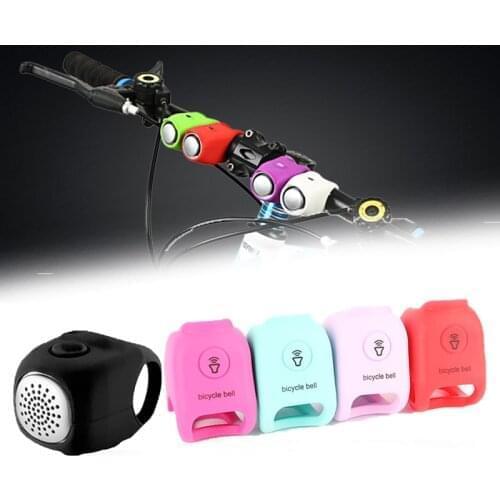 Electric Bike Horn Super Loud Bell Bicycle Mini Alarm Bell Waterproof MTB Cycling Bike Handlebar Silica Gel Bell Bike Accessory