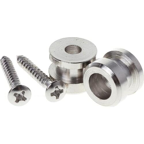 1Pair Guitar Non-slip Strap Lock Button Buckle Base H4GF