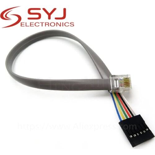 1pcs/lot ICSP crystal head RJ11 turn SIP6 download line MPLAB ICD3 matching ICD2 PICKIT3 In Stock