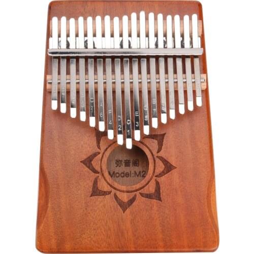 17 Keys Kalimba Wood Mahogany Kalimbas Percussion Finger Thumb Piano with Tuner Storage Bag Musical Instrument