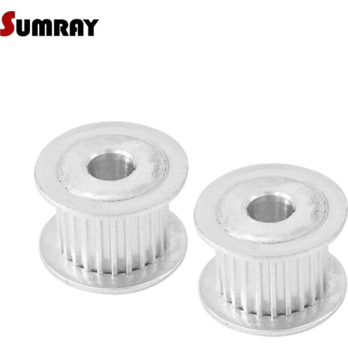 SUMRAY MXL 25T Timing Pulley 5/6/6.35/7/8/10mm Inner Bore Gear Pulley 7/11mm Width CNC Belt Pulley for Laser Machine 2PCS