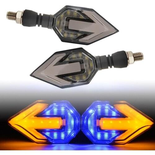 2PCS Universal LED Motorcycle Turn Signals Light 12v IP68 Waterproof Tail Arrow Flowing Water Light Rear Lights Accessories