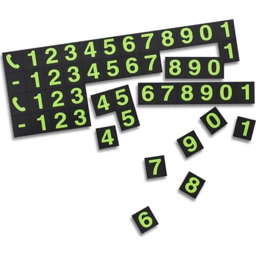 4 Groups Car Goods Car Temporary Parking Card Car Phone Number Card Plate For Parking Card Magnetic Number Stickers Accessories