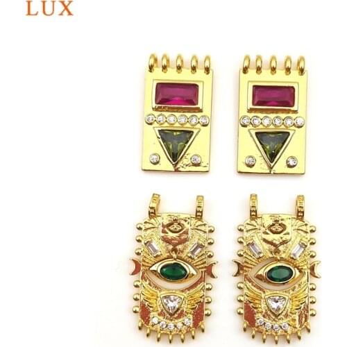 5pcs Brass Plated Calendar Design Rectangular Pattern Minimalist Pendant In Gold Finding For Women Jewelry Necklace Making