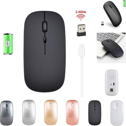 2.4G Wireless Mouse Rechargeable Charging Ultra-Thin Silent Mouse Mute Office Notebook Mice Opto-electronic For Home Office use