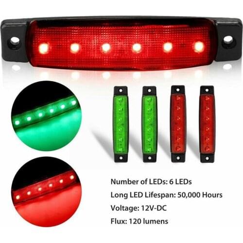 Side Light 6LED Long Strip Side Light 12v24v Truck European Light Car Light Ship Truck Car Side E0Z6