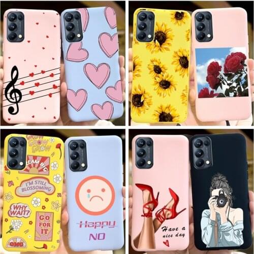 For OPPO Reno 5 5G Reno5 Pro Case Cute Printed Soft Silicone Cover Cases For OPPO Reno5 Lite Z F K Reno5Z 5F Phone Shell Bumper