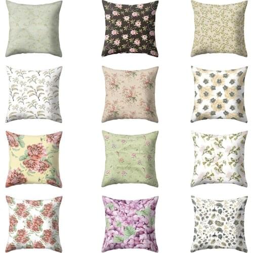 Pillow Case 45*45 Wave Flower Pattern Pillowcases Throw Pillow Cases Pillow Cover Decorative Pillows Cushion Cover Body Pillow