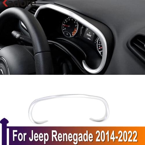 For Jeep Renegade 2014-2018 2019 ABS Matte Car Interior Central Control Instrument Dashboard Meter Panel Frame Cover Trim