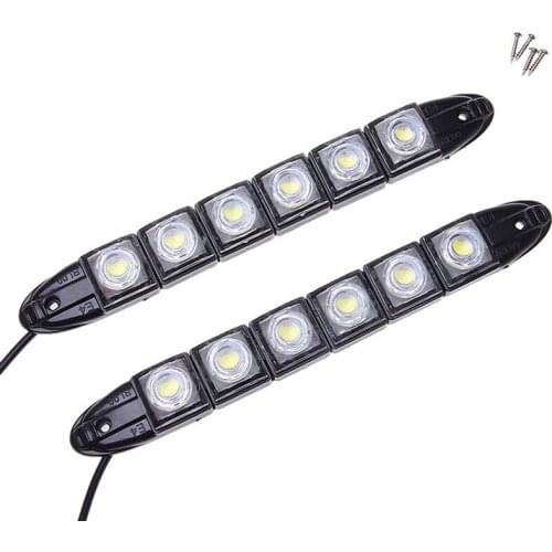 2PCS 6LED New Car DRL Daytime Running Driving Lamp Steering Turn Signal Light