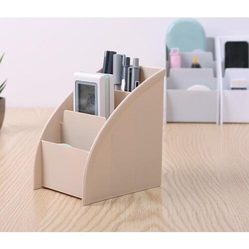 Home Desktop Remote Control Storage Box Stationery Pen Holder Cosmetic Container Cosmetic Make-up Brush Storage Box