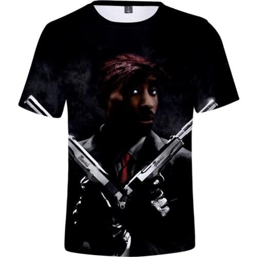 2021 New Hip Hop T-shirt Fashion Casual T-shirt Slim T Shirt Plus Size Tops Print Men Brand Harajuku 3d Rapper Tupac 2pac Summer