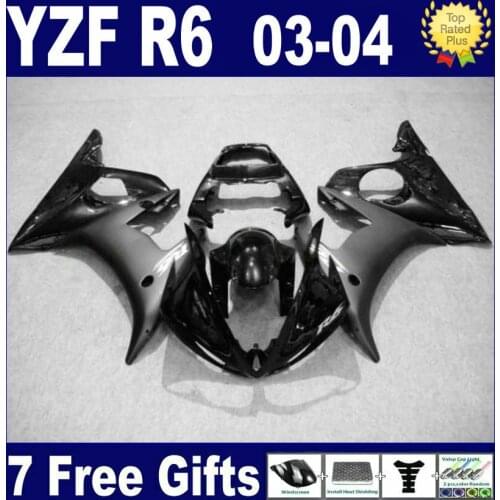 Customize OEM fairing kits For Yamaha R6s 03 04 05 full black plastics 2003 2004 2005 YZF R6 R bodywork aftermarket fairings p
