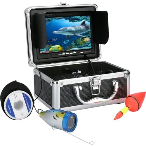 15/20/30/50M 1000tvl Underwater Fishing Video Camera Kit 12 PCS White LED Lights with7" Inch Color Monitor
