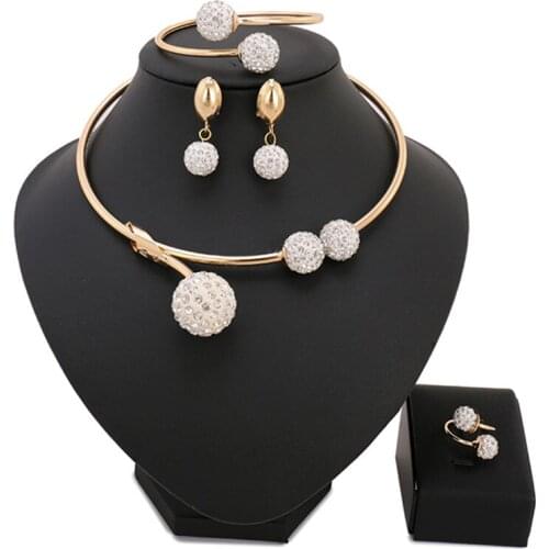 Longqu dubai gold colorful jewelry set women Costumer 2020 Nigerian Wedding fashion african beads jewelry set Brand Wholesale