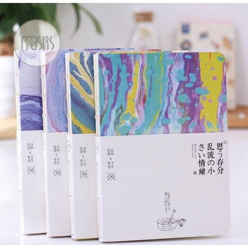 MOUSRS Flow Of Ink Series Notebook A5 Creative Fresh Color Ink Notebook Blank Pages Notepad 1PCS
