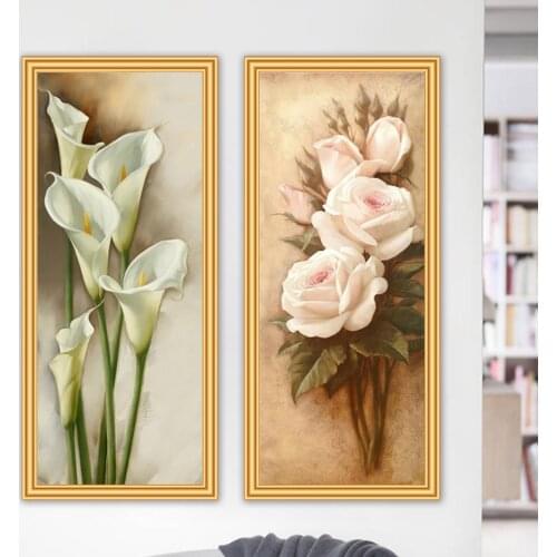 5D Diy Diamond Painting Flowers Cross Stitch Kit Full Drill Square Embroidery Mosaic Art Picture of Rhinestones Gift Deoration