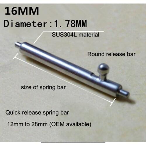 50PCS / lot 12mm 14mm 16mm 26mm Switch spring bar watch repair tools kits spring bar watch repair parts 304 Stainless steel