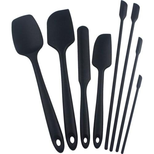 8Pcs Silicone Spatula Set,Dishwasher Safe Heat Resistant Silicone Spatula Kitchen Utensils for Cooking Baking Cake