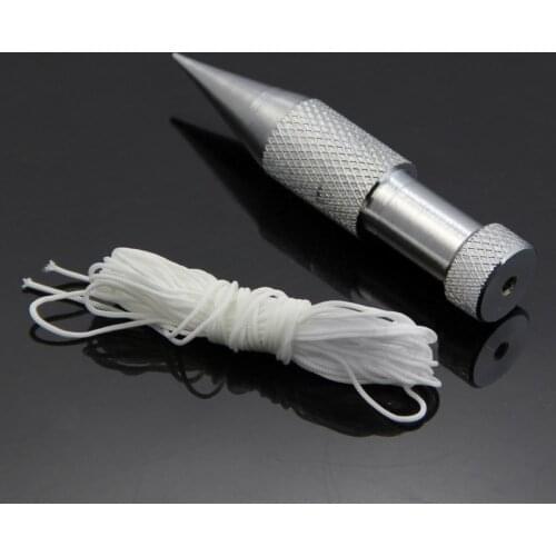 New Bricklayers Straight Silverline Plumb Bob + 15FT Line Hand DIY Tools Silver Bricklayers Straight Hand DIY Tools Plumb Lines