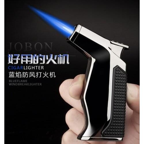 New Metal Spray Gun Jet Torch Lighter Windproof Turbo BBQ Pipe Lighter Butane Gas Cigarette Cigar 1300 C Lighter Gadgets For Men
