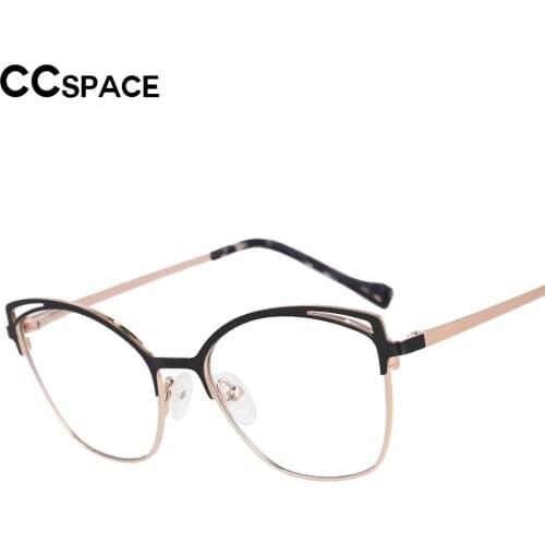 53152 Blue Light Blocking Metal Frame Flat Mirror Eyeglasses Cat Eye Female Computer Glasses Optical Eye Glasses
