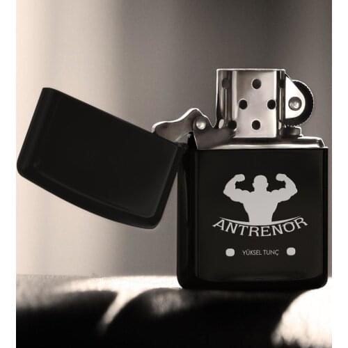 Personalized Professional Coach Gasoline Black Metal Cigarette Lighter-5