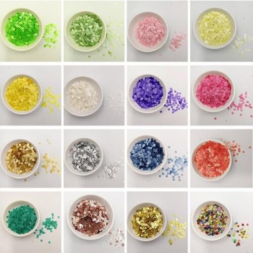 3mm 4mm 5mm 6mm Flat Round PVC Loose Sequins Paillette Sewing Craft For Wedding Decoration Garment Dress Shoe Caps DIY Accessory
